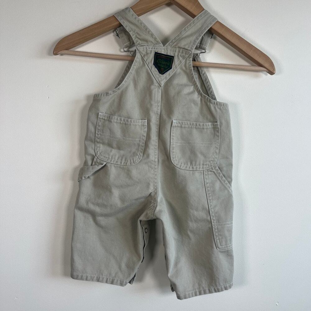 Baby Gap Classic Overalls Khaki Snaps Outdoor Beige 100% Cotton Boys Size 3–6M - Picture 7 of 10